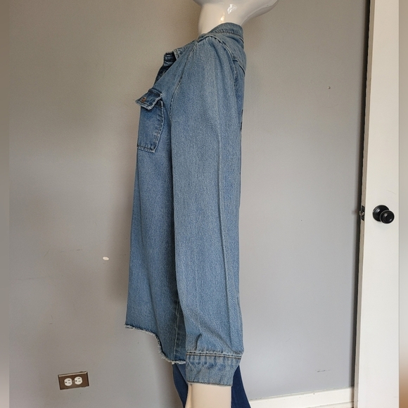 Hillary MacMillan Cha Cha Cha Embroidered Denim Shirt, VGUC, Size XL - Picture 4 of 7